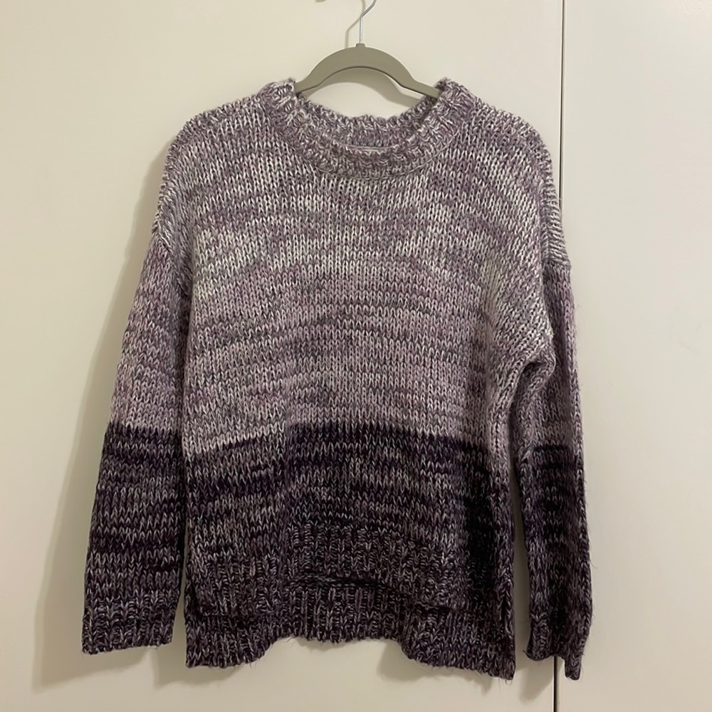 Oversized Chunky Purple Knitted Sweater